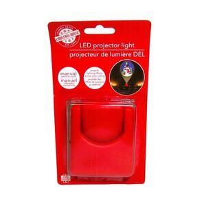 Christmas House LED Projector Light Frosty the Snowman Red Plastic Battery Power